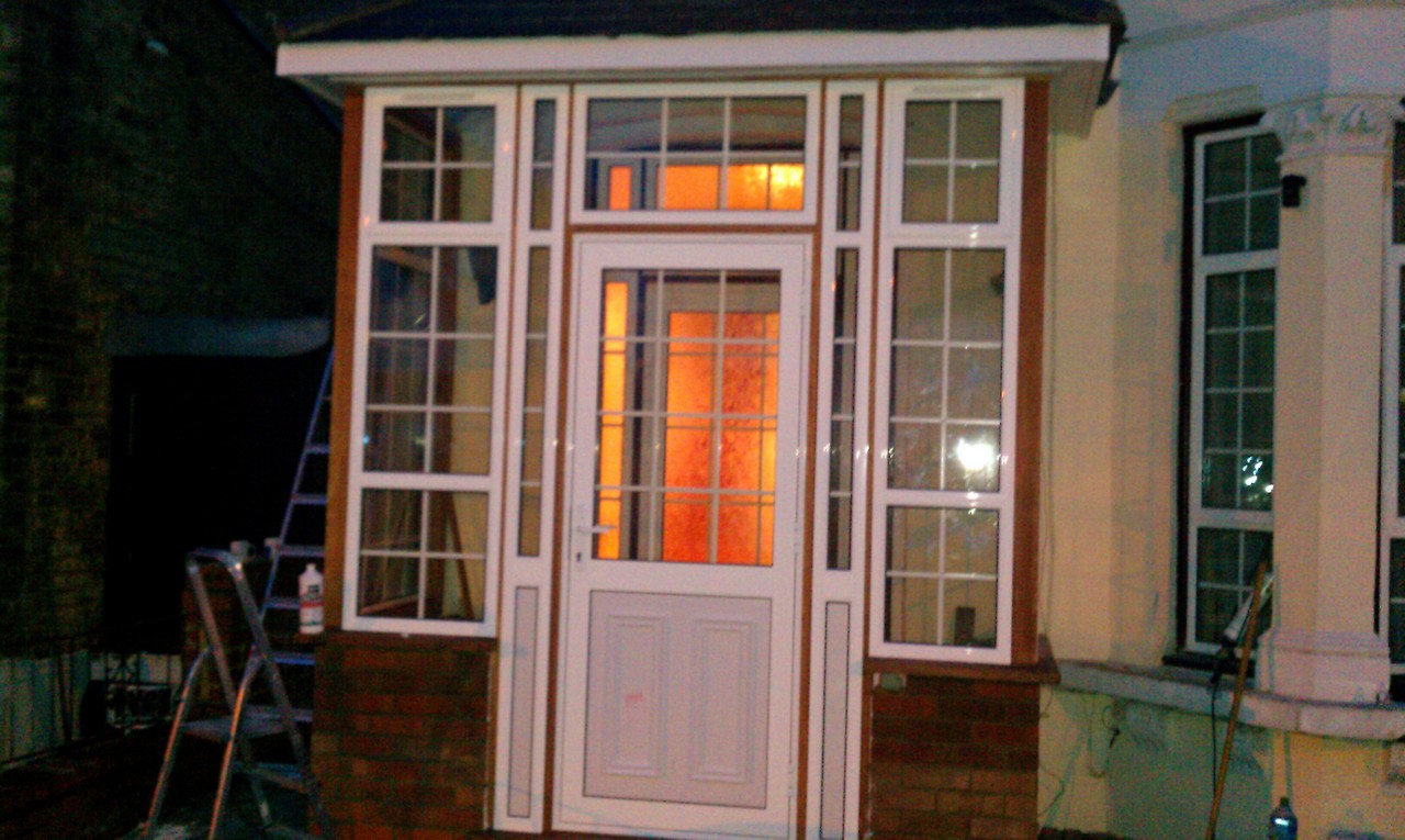 uPVC porch with Georgian bar glazing installed in Waltham Abbey